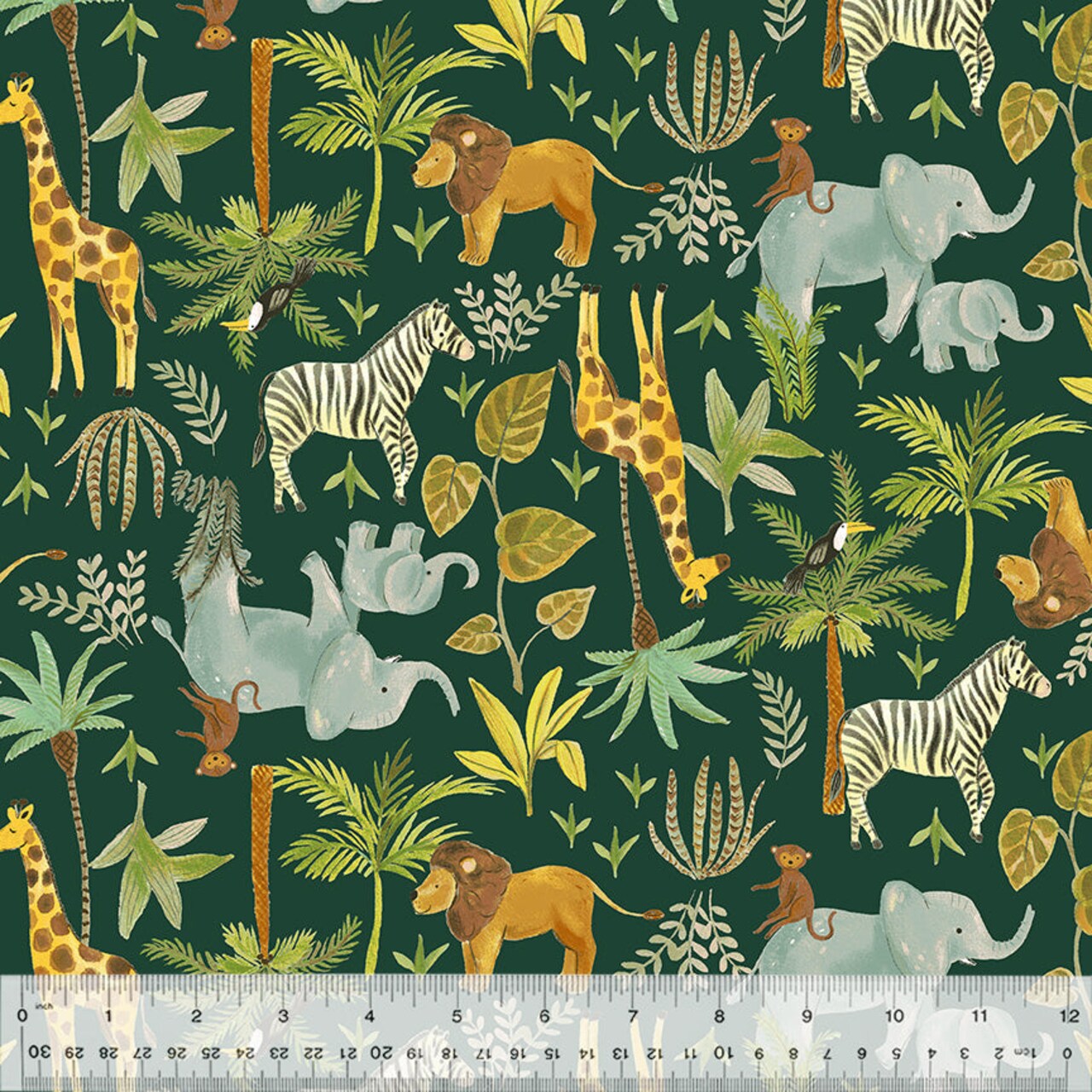 Fabric Windham Deep Jungle Living a Wild Life by the Quarter Yard 54667-2